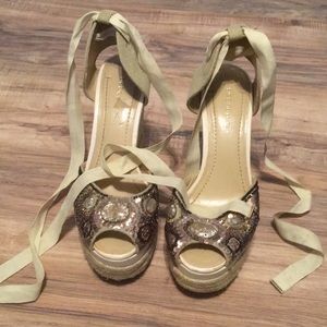 BCBGeneration Lace up Wedges